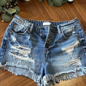 Altar'd State Frayed Hem Jean Shorts
